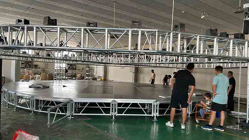 circular stage truss
