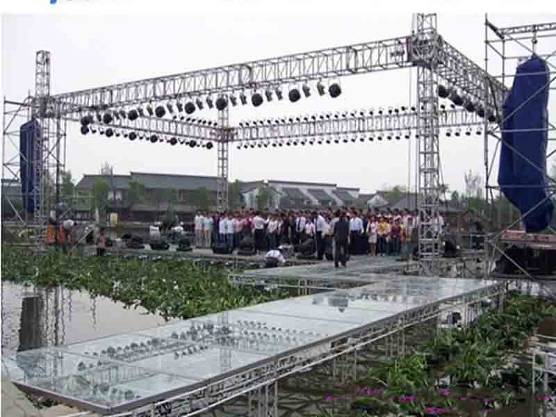 portable glass stage for rent