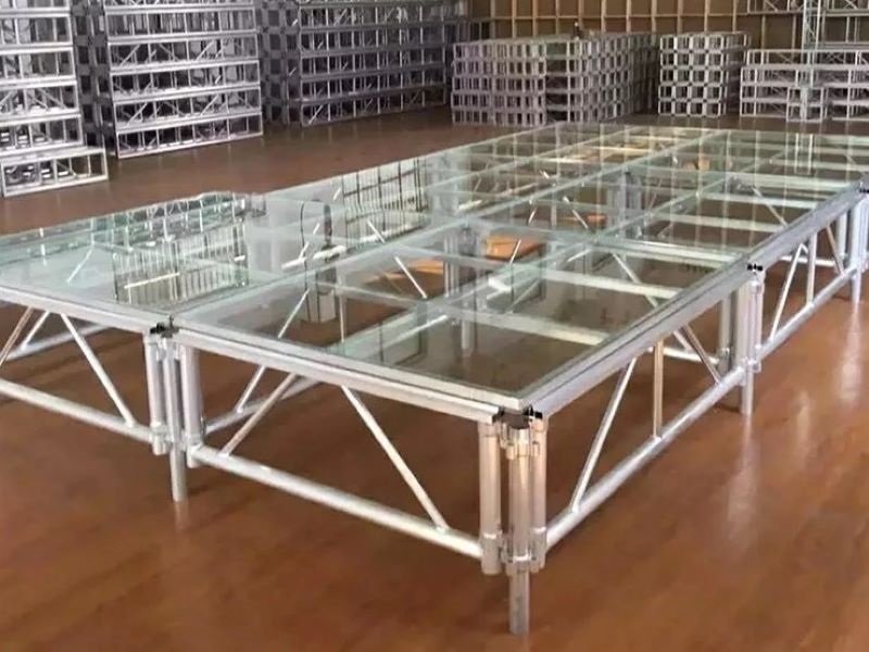 glass stage rental for events
