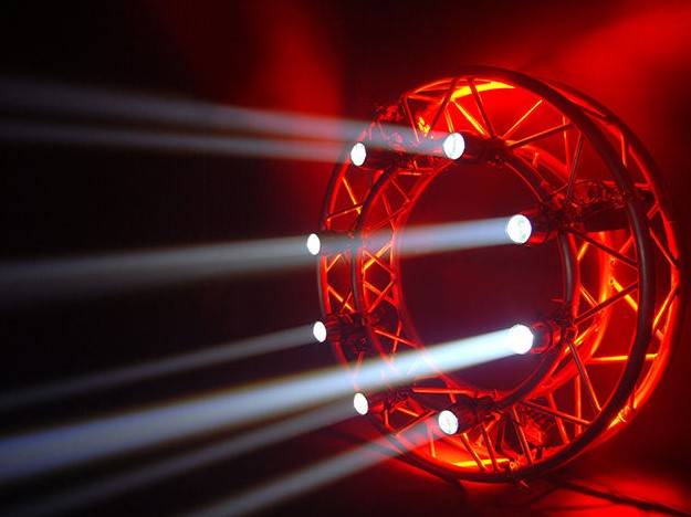 outdoor round truss DJ setup