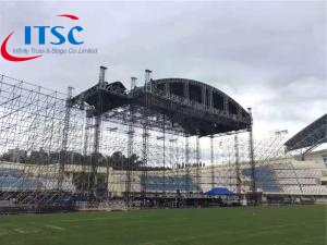 65 piedi Heavy Duty Curved Stage Stage Trusses Little