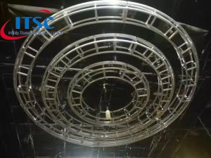 Traliccio circolare per illuminazione scenica con scatola bulloneria in alluminio resistente da 12 m
