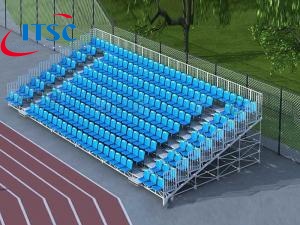 Piccoli posti a sedere neri per tribuna della palestra della scuola media da 4x4 m in vendita