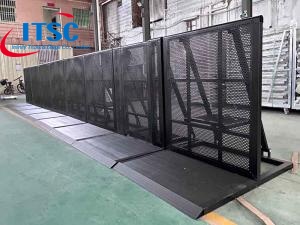 Barriera da palco di sicurezza nera verniciata a polvere di alta qualità in vendita