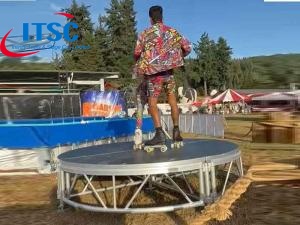 Palco rotondo da 8 piedi di diametro con kit per palco portatile in alluminio da 4x4 piedi