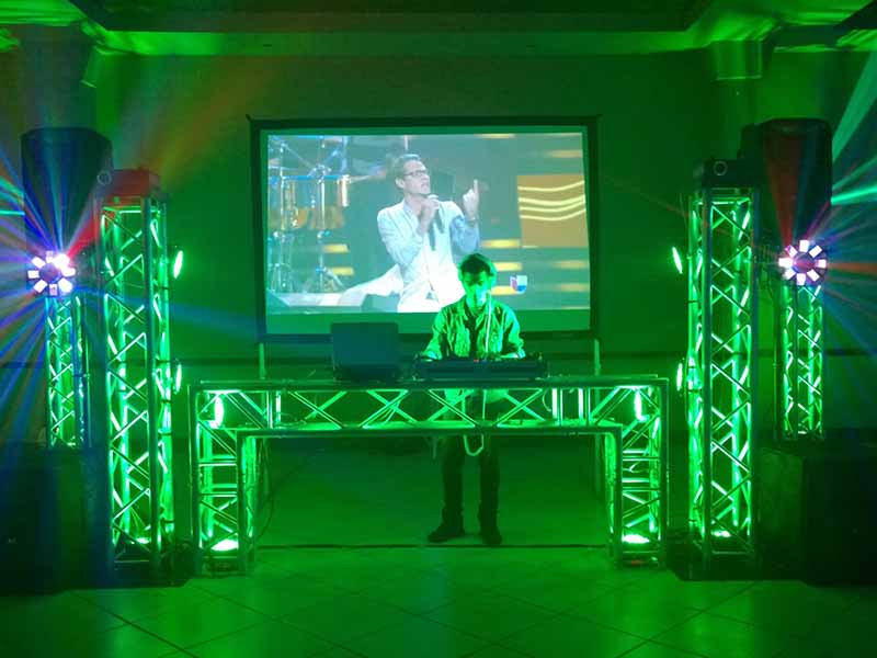 Aluinium DJ piattaforma portatile Stage Truss sfondo