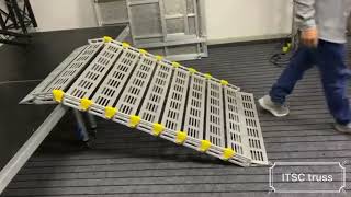 come impostare una rampa pieghevole in alluminio portatile per auto con furgone su sedia a rotelle?