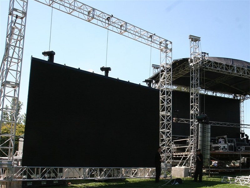 Palo della travatura del palco per eventi all'aperto con schermo a LED