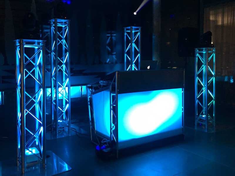 DJ Stage Lights Truss personalizzato e decorato con pareti LED